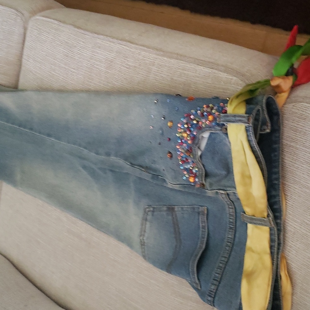 Jeans - Sz 10P - Multi Color  Rhinestones - Picture 9 of 17